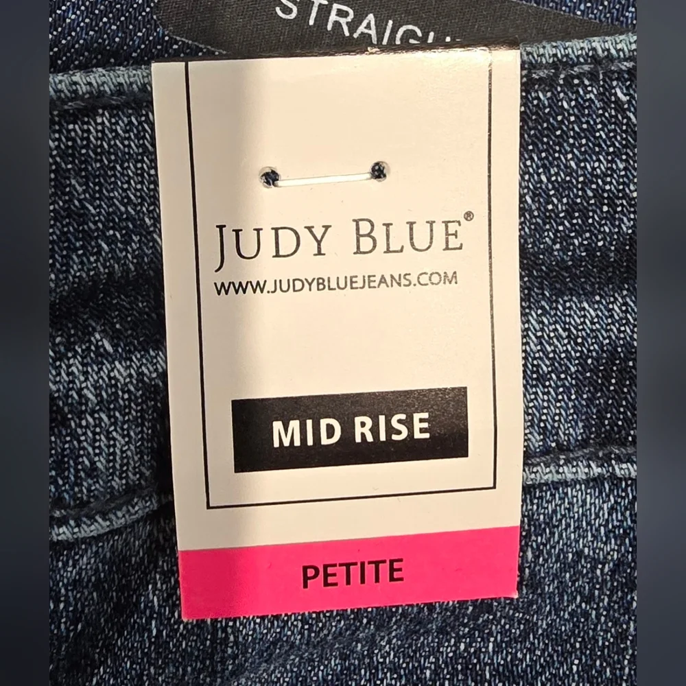Judy Blue Midrise Tummy Control Straight Leg Jeans Size 5/27 Petite - Picture 4 of 9